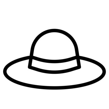 Basit şapka simgesi, vektör çizimi