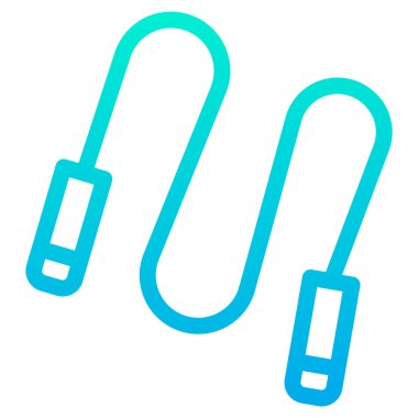 İp simgesi atlanıyor. Web için spor malzemeleri vektör simgelerinin basit illüstrasyonu