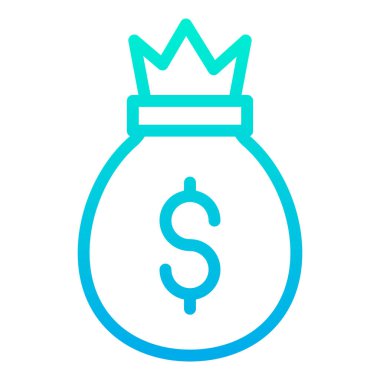 iş ve finans düz vektör simgesi 