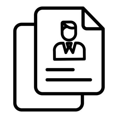 Basit UI profili simgesi, vektör illüstrasyonu