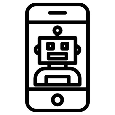 robot. Web simgesi basit illüstrasyon 