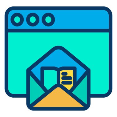 Mektup. Web simgesi basit illüstrasyon