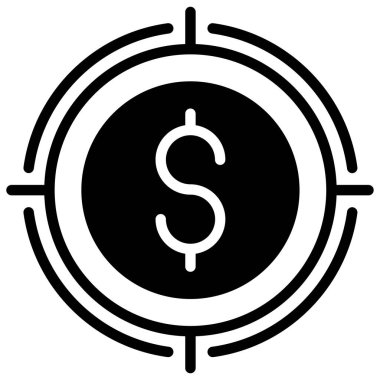 iş ve finans düz vektör simgesi 