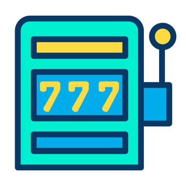 slot makinesi ikon vektör çizimi