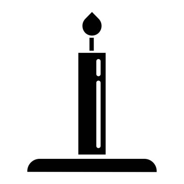 Beyaz arkaplanda basit mum vektör resimleme