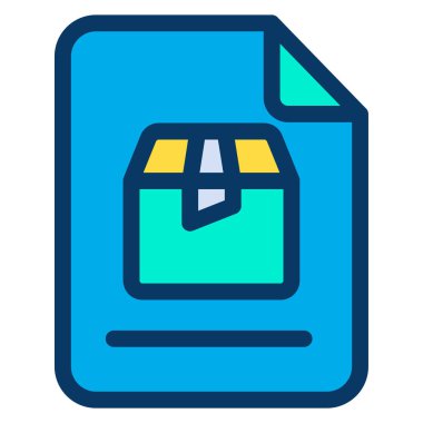 belge ikon vektör illüstrasyonu