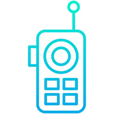 Radyo. Web simgesi basit illüstrasyon