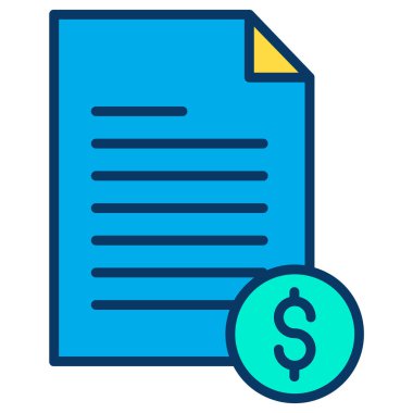 iş ve finans düz vektör simgesi 