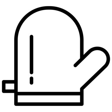 Tek el eldiven. vektör illüstrasyonu