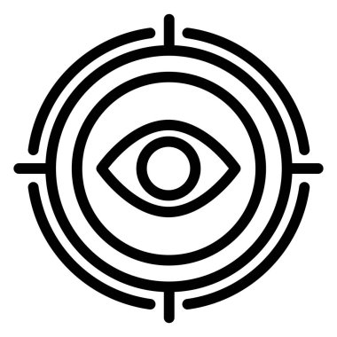 Göz. Web simgesi basit illüstrasyon