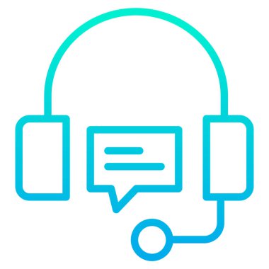 kulaklık simgesi, vektör illüstrasyonu