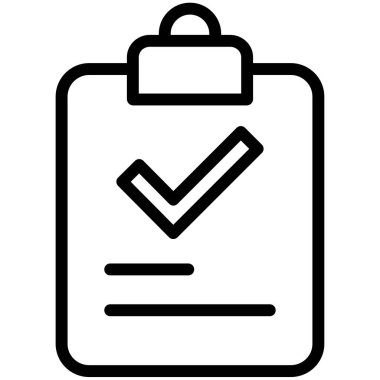 Kontrol listesi. Web simgesi basit illüstrasyon