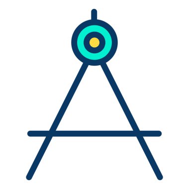 Pusula minimalist vektör simgesini beyaza izole et