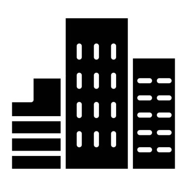 Otel web simgesi basit vektör illüstrasyonu