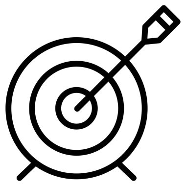 Beyaz arkaplandaki basit vektör simgesini hedef al