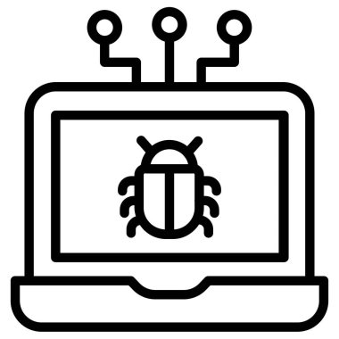 dizüstü bilgisayar simgesi, vektör illüstrasyonu