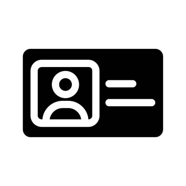 ID kart simgesi vektör illüstrasyonu