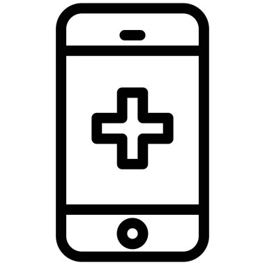 Cep telefonu simgesi, vektör illüstrasyonu