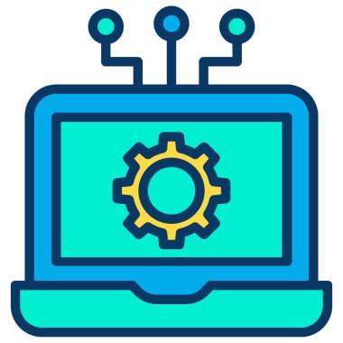 dizüstü bilgisayar simgesi, vektör illüstrasyonu