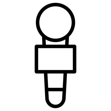 Mikrofon web simgesi basit vektör illüstrasyonu