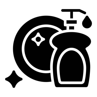 sabun dağıtıcı ikonu. Web için su şişesi vektör simgelerinin özet çizimi