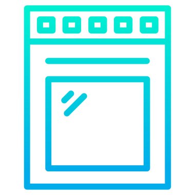 Fırın. Web simgesi basit illüstrasyon