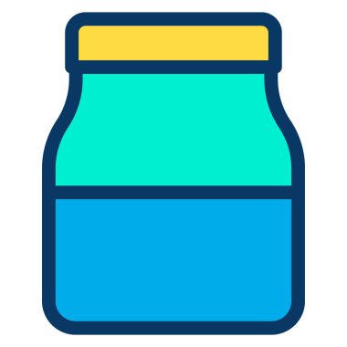 süt kavanozu, basit vektör simgesi