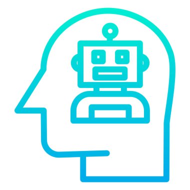 robot. Web simgesi basit illüstrasyon 