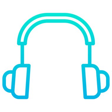 kulaklık simgesi, vektör illüstrasyonu