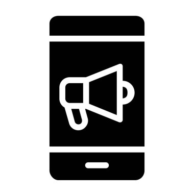 Cep telefonu. Web simgesi basit illüstrasyon