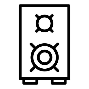  Hoparlör, beyaz arkaplanda basit vektör simgesi