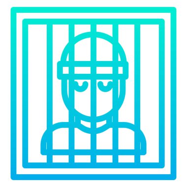 Hapishane Hırsızı, vektör simgesi, basit illüstrasyon 