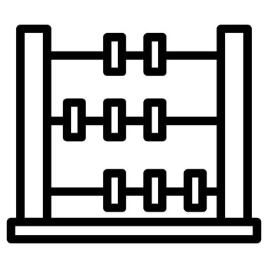 Abaküs. Web simgesi basit illüstrasyon