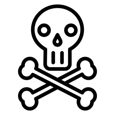 Kafatası. Web simgesi basit illüstrasyon