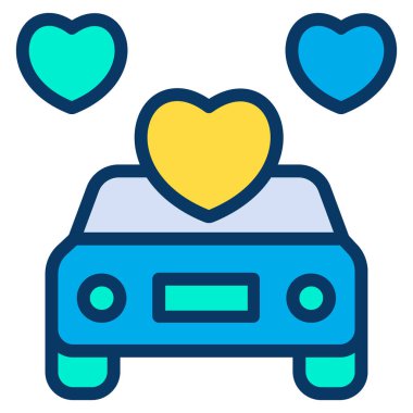 Aşk arabası. Web simgesi