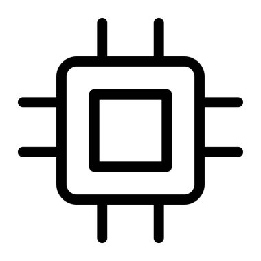 Mikroçip Web simgesi basit vektör illüstrasyonuName