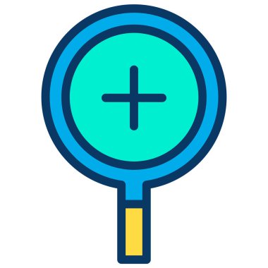 Yakınlaştır. Web simgesi basit illüstrasyon