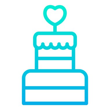 Beyaz arkaplanda basit bir pasta vektör resimleme