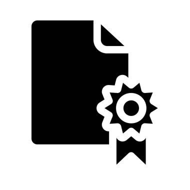 Beyaz arkaplanda basit belge vektör resimleme