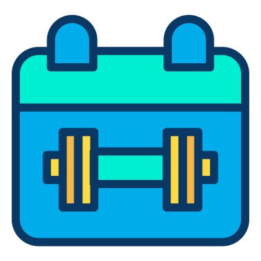 Spor salonu. Web simgesi basit illüstrasyon