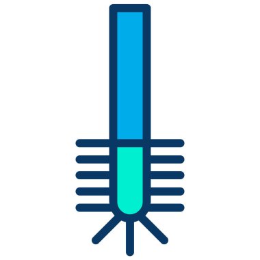 Bir tuvalet fırçasının vektör illüstrasyonu