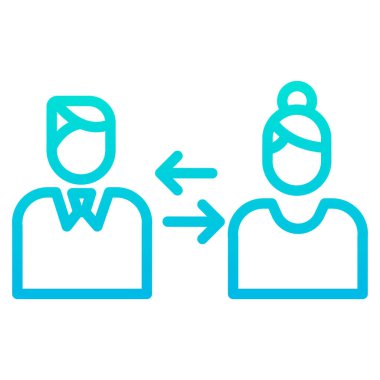 Takım çalışması. Web simgesi basit illüstrasyon