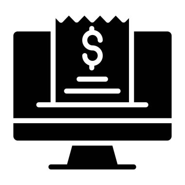 finansal rapor vektör simgesi, Fatura