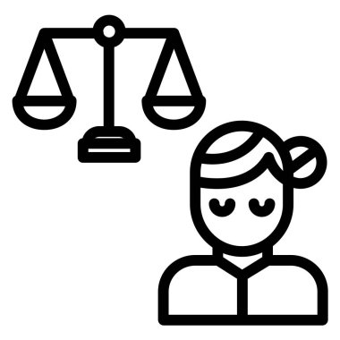 kadın karakter basit vektör simgesi