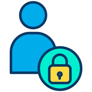 Basit UI profili simgesi, vektör illüstrasyonu