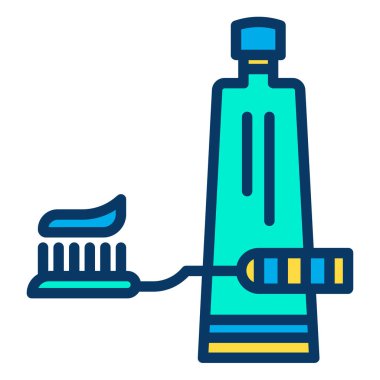 Ağız temizliği basit simge, vektör illüstrasyonu