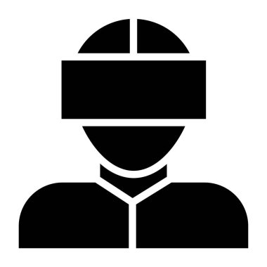 vr gözlükleri beyaz arkaplanda basit vektör simgesi