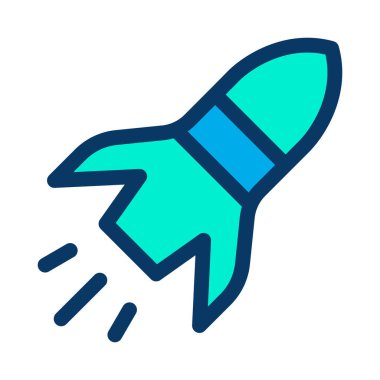 roket ikonu vektör illüstrasyonu