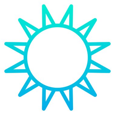 Güneş, beyaz arkaplanda basit vektör simgesi