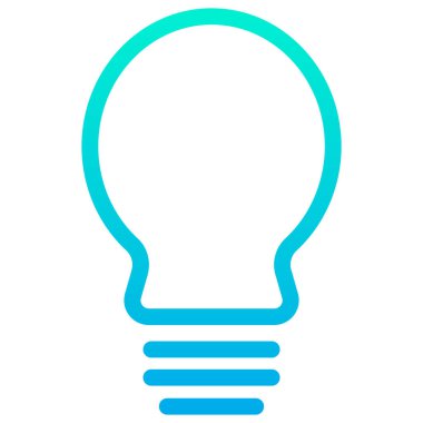 Beyaz arkaplanda basit ampul vektör resmetmesi